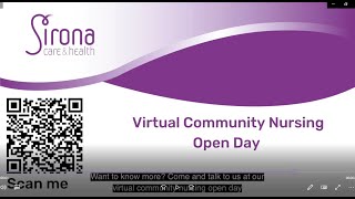 Virtual community nursing open day - January 26 2021 - come along