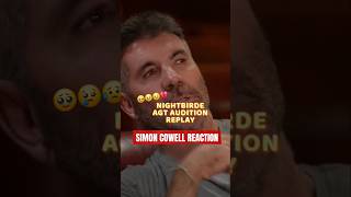 Held back TEARS 🥺😥 SIMON COWELL REACTION 😓💔 #CANCER #nightbirde #trending #agt #short