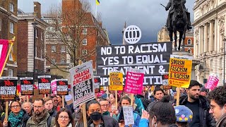 A massive protest is going on In Central London.!