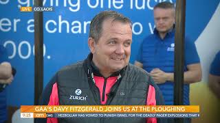 SEPT 2024 Hurling manager Davy Fitz & rugby star Mike Ross at Ploughing Championships Laois