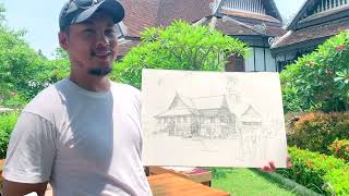 Sketching and watercolor (perspective and lighting), Hong Ei kay or Ei kay old Theatre EP25