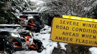 UTV Snowy Rocky Hill Climb 4K EDIT