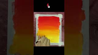 Acrylic Color Drawing / Easy Sunset Painting With Acrylic Colors / Drawing For Beginners #Shorts