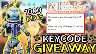 INDUS 1000 KEYCODE GIVEAWAY || KEYCODE GIVEAWAY OF INDUS BATTLE ROYALE