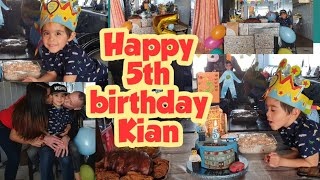 Happy 5th birthday  our little son Kian