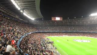 FC Barcelona Chant at Camp Nou - AC Milan 11/7/13