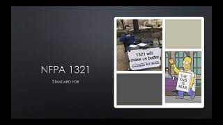 S#25 NFPA 1321 Fire Investigation Unit Standard DCI State FM William Boswell (Retired)