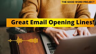 EMAIL Opening Lines for your Next Mail at WORK!