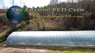 Amazing Crew Changes Greenhouse Plastic Covering in 59.5 secs