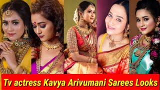 Kavya arivumani Sarees Looks ( Photoshoot )