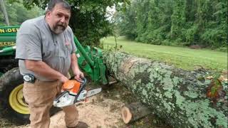 Giant oak tree blows over, look what lumber we get out of it? #sawmilling #woodworking