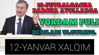 XALQ UCHUN! ENDI BARCHA AYOLLAR YORDAM PULI OLADI. O'Z XAQQINGIZNI OLING! BOSHQALARGA HAM TARQATING