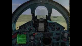 DCS МиГ-21бис. заход по кругу, посадка.