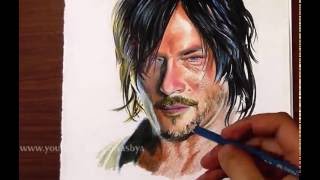 Realistic drawing of Daryl - The walking dead