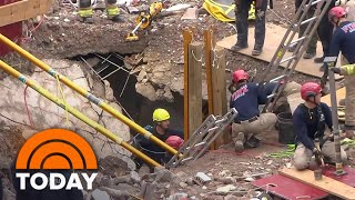 Crews rescue construction worker trapped in rubble for 8 hours