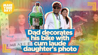 Dad decorates his bike with cum laude daughter's photo | Make Your Day