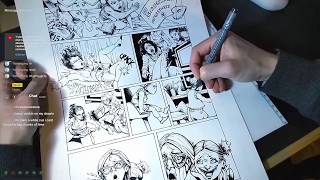 Pure Focus: Inking a Comic Page with No Distractions