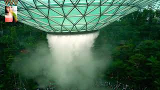 Smokey Changi Jewel Waterfall Vortex #LookingFromCanopyBridge #ChangiAIRPORTSingapore #SHORTS