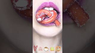 asmr CHEWY CANDY😋 2 EMOJI FOOD CHALLENGES🍰🧊🍒🍦🧃🧋| ❤️💩🐡🍞satisfying eating sounds mukbang 먹방