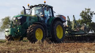 DECHAUMAGE 2K22 🤩🇨🇵🌾|JOHN DEERE 6195M ET DECHAUMEUR A DISQUE AMAZONE