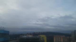 Timelapse, Prague, Czech Republic, storm Thomas/Doris, 24.02.2017