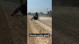 1980 Honda CM400 Scrambler on a dirt road.  #motorcycle #scrambler #donuts