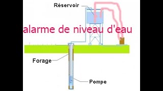 schema electronique: Circuit alarme de niveau d'eau