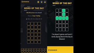 Binance's 24/09/24 "Word of the Day" challenge. Complete done everyday