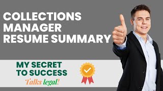 Collections Manager Resume Summary II Best Resume Tips & Guidance - TalksLegal.com