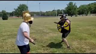 Dimachaerus vs Thraex Gladiator Armored Combat