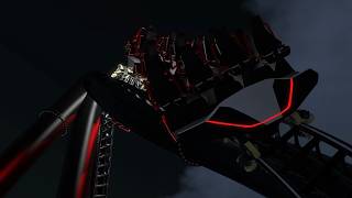 New Gen Intamin Hyper Coaster Back Rown Wing Seat At Night