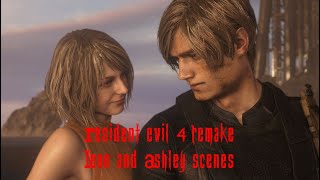 Resident Evil 4 Remake - All Leon and Ashley Cutscenes