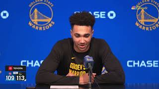 Trayce Jackson-Davis Postgame Interview | Golden State Warriors beat Detroit Pistons 113-109