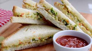 এগ স্যান্ডউইচ || How to make an Egg Vegetable Sandwich with Mayonnaise