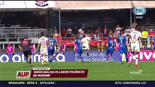 Pênalti em Gilberto - SPFC 3 x 2 Cruzeiro - 13/08/2017