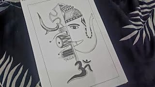 Lord Ganesha drawing|drawing|lord ganesha portrait| ganesh ji ki drawing|how to draw lord ganesha