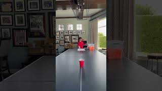 Cup pong bottle flip trickshot! #trickshots #trickshot #prime #shorts