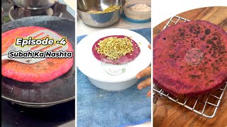 Morning Breakfast Recipes-  Beetroot Paneer Paratha @Rakhis Rasoi