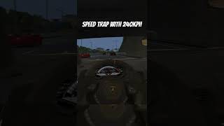 running into speed trap with 240kph 💀 #assettocorsa #mods #vr #shortsvideo #lamborghini