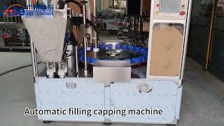 B6 cream liquid filling machine connected to labeling machine static display