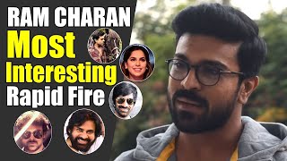 Ram Charan Most Interesting Rapid Fire | Game Changer | Pawan Kalyan, Prabhas, Chiranjeevi, Raviteja