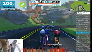 Zwift Punchy Power Jurassic Coast cat C 17:10