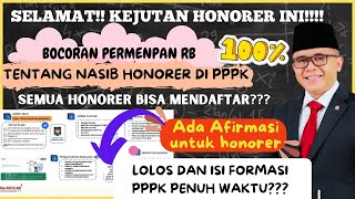 🔴SELAMAT❗BOCORAN TERBARU ATURAN PELAKSANAAN PPPK 2024❗ADA AFIRMASI KELULUSAN HONORER INI❓SEMUA ASN❗