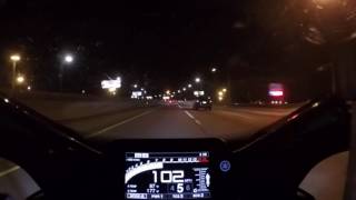 Yamaha fz1 races police suv on highway and smokes em