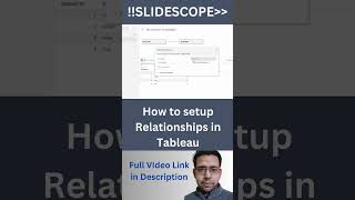 How to setup table Relationships in Tableau #tableau #shorts