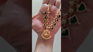 Gold plated palak necklace set, 🤩🤩680+shipping 🥳🥳 watsapp 8148299183