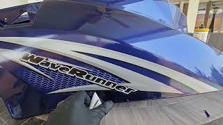 repair Yamaha Waverunner ripped decals... only if you don't plan to remove the full sticker