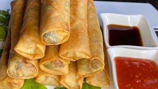 How to cook crispy seafood spring rolls- سيكار بفواكه البحر مقرمش ولذيذ