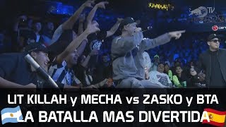 🤯LA BATALLA MAS DIVERTIDA DE LA NOCHE🤯 *LIT KILLAH ZASKO BTA y MECHA CON EL PUBLICO*