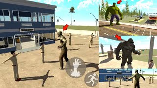 ZOMBIE FIGHT WITH POLICEMAN ( Power King Kong Hulk Lion || INDIAN BIKE DRIVING 3D |